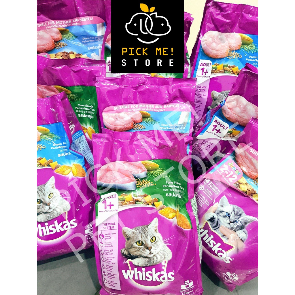 Hạt Whiskas Adult Cho Mèo Lớn, Mèo Trưởng Thành 1.2kg