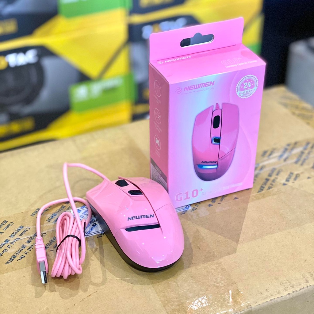 Chuột máy tính Game Newmen G10+ Pink new chính hãng