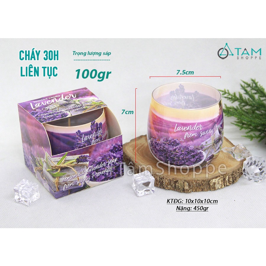 Ly nến thơm thiên nhiên hương hoa lavender NT-06