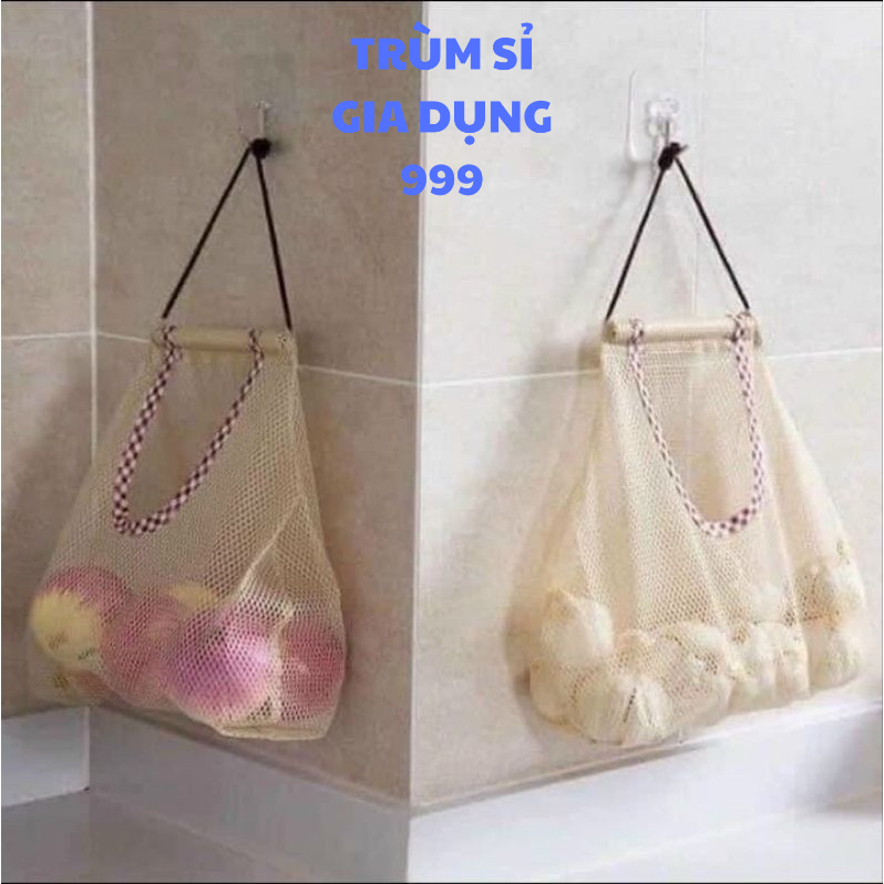 HCM túi lưới để hành tỏi, vật dụng đa năng treo tường chống côn trùng, túi đựng hành tỏi đa năng tiện lợi