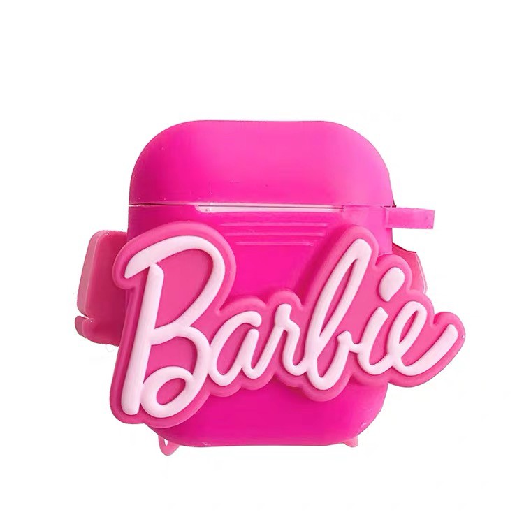 Vỏ đựng hộp sạc tai nghe Bluetooth bằng silicon họa tiết búp bê Barbie cho Airpods 1/2 Pro