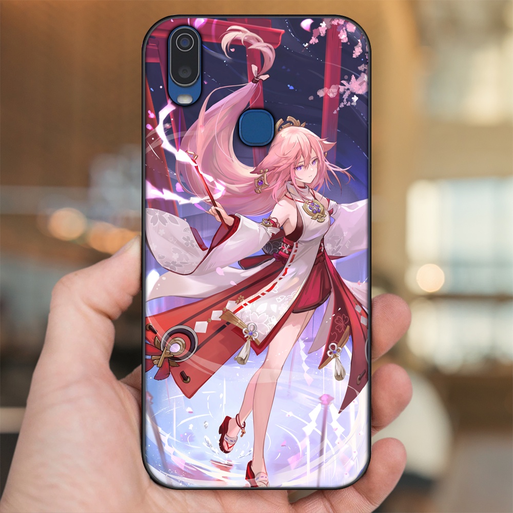 Ốp lưng Vivo Y11 viền đen in hình Yae Miko Genshin Impact