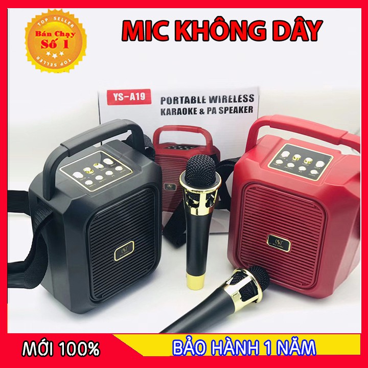 Loa kẹo kéo hát karaoke mini YS-A19  công suất lớn 60W nghe ấm,chắc loa ,không rè, càng hát càng mê