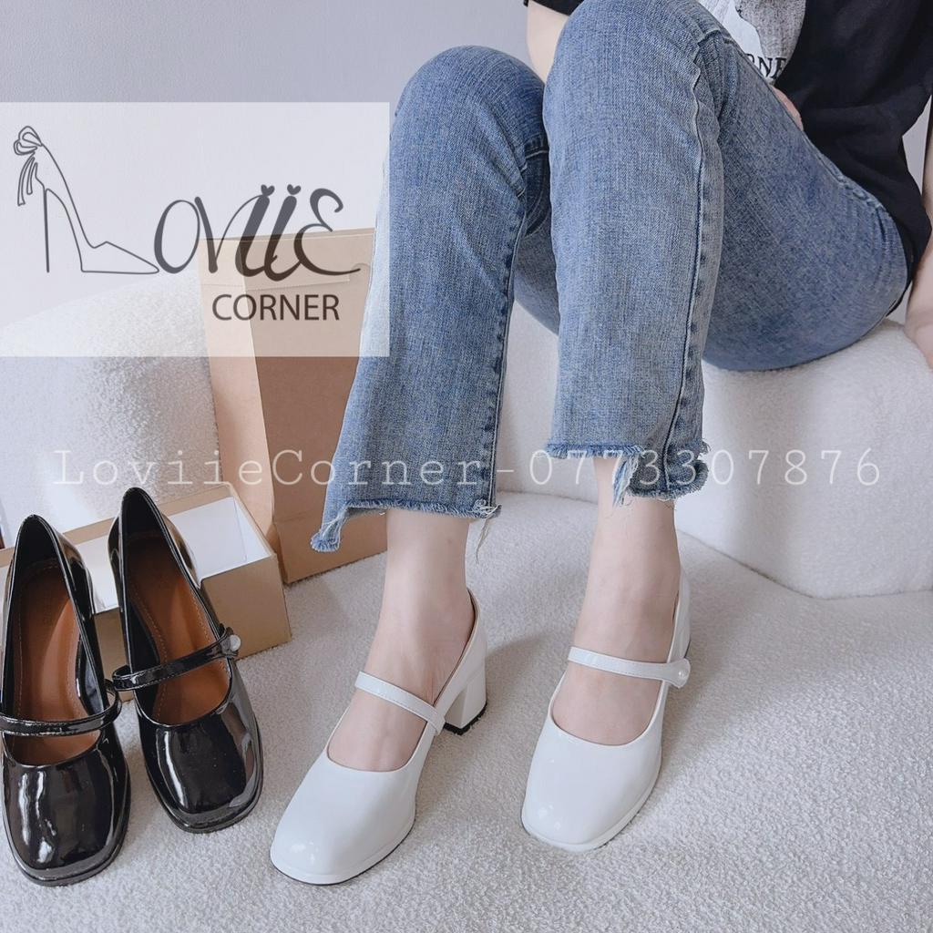 GIÀY THỜI TRANG LOVIIECORNER - SỤC NỮ BÍT MŨI TRƠN - GIÀY BÚP BÊ QUAI NGANG BÍT HẬU 5 PHÂN G230124