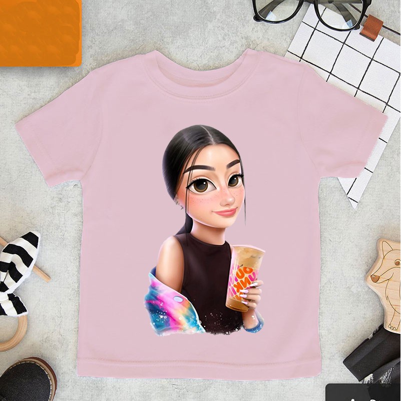 ÁO THUN Pink cute girl UNISEX  PHÔNG NAM NỮ GIA ĐÌNH CẶP ĐÔI CÓ SIZE TRẺ EM CHO BÉ TRAI GÁI AOMIVN