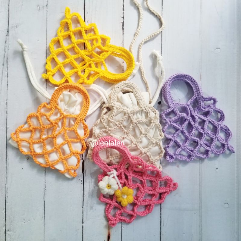 Túi Lưới Hot Trend Net Bag bằng len sợi handmade