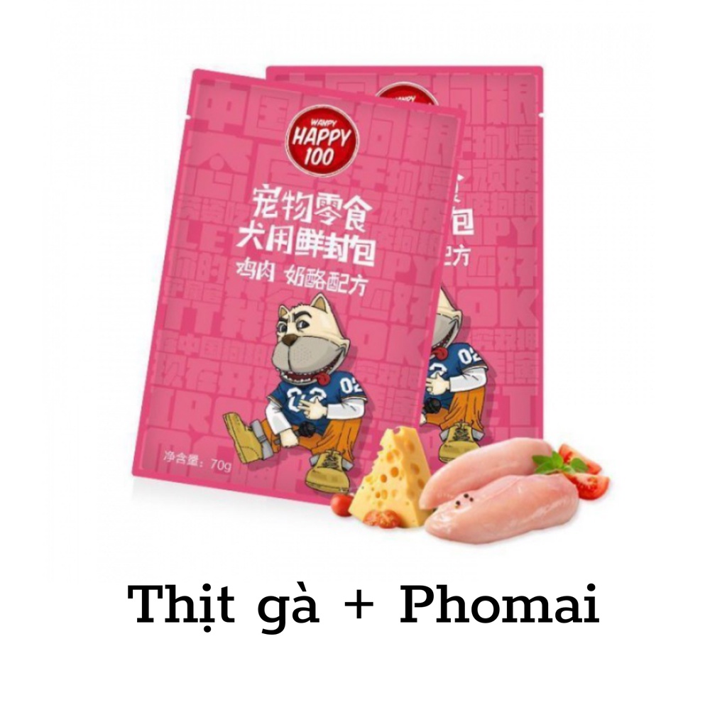 PATE WANPY HAPPY 100 GIÀNH CHO CHÓ GÓI 70G