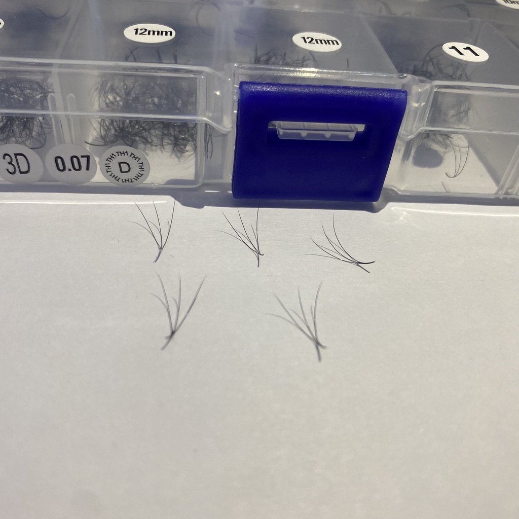 MI FAN 3D MIX (8-13) (9-15) mm _dày 0.07-CONG C-D HỘP 1000 FAN_DỤNG CỤ NỐI MI_THÚY HÀ