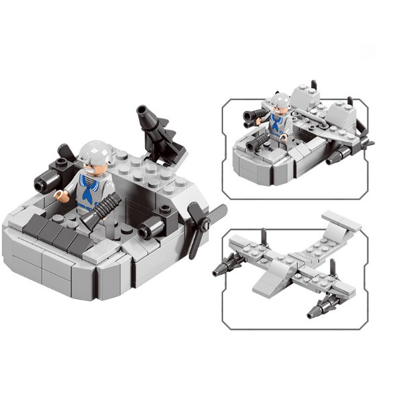 Bộ đồ chơi xếp hình LEGO hải quân tàu chiến 600 mảnh ghép kích thích trí thông minh và sáng tạo của trẻ