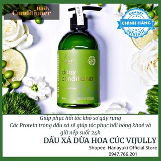 Dầu xả dừa hoa cúc Vijully giúp tóc suôn mượt, phục hồi tóc hư tổn