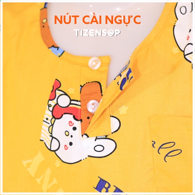 Bộ tole bé trai vải lanh mặc mát kiểu quần đùi áo sát nách