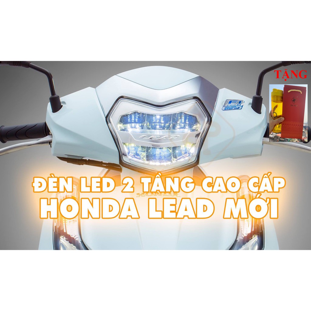 HỆ THỐNG ĐÈN PHA LED 2 TẦNG XE HONDA LEAD 2018-2020 CHÍNH HÃNG ZHIPAT- TẶNG BÌNH NƯỚC