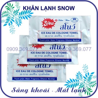 Combo 20 khăn lạnh cao cấp snow chất liệu vải mỹ, không xù lông, mùi thơm nhẹ, thấm hút tốt (khăn lạnh nhà hàng)