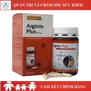 Bổ mát giải độc bảo vệ gan ARGININ PLUS 500mg với vitamin C giúp ngăn ngừa ung thư xơ viêm gan B 30v 90v nhập khẩu Đức