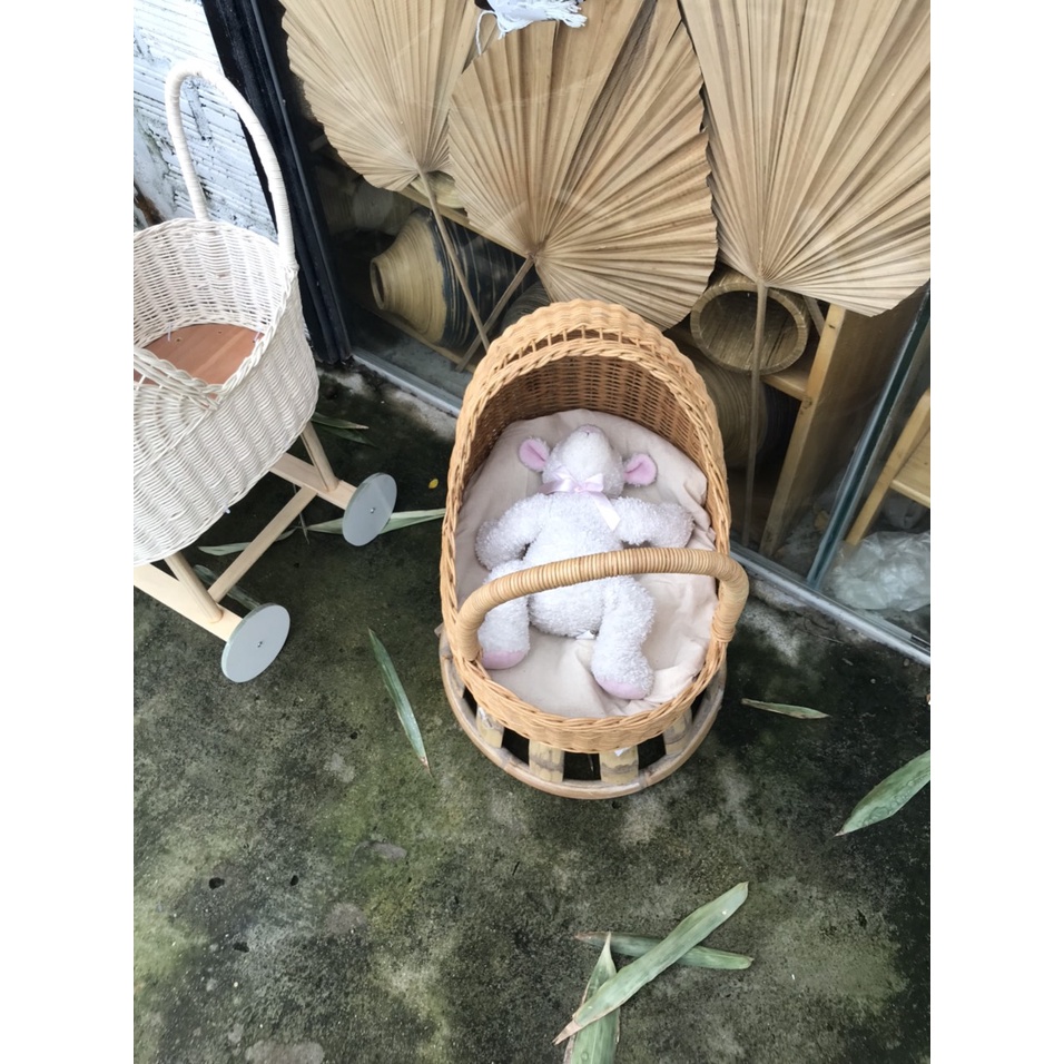 Props - Phụ kiện chụp hình siêu xinh cho các studio - Xe đẩy bằng mây