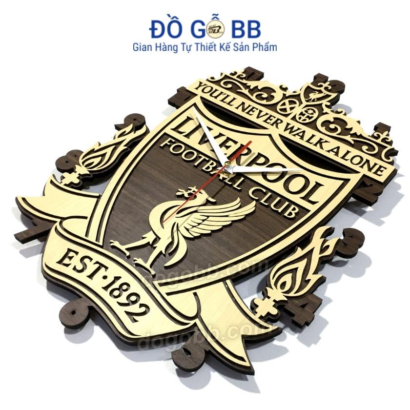 Đồng hồ gỗ logo Manchester United City Barcelona Chelsea Real Madrid Bayern PSG Inter Ac Milan Liverpool dogobb