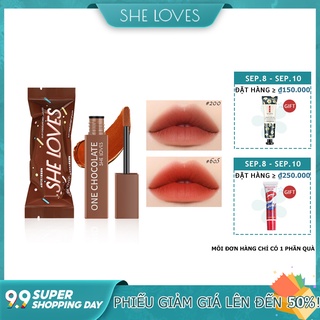 [Hàng mới về] Son môi SHELOVES 8 màu tùy chọn chống thấm nước cao cấp