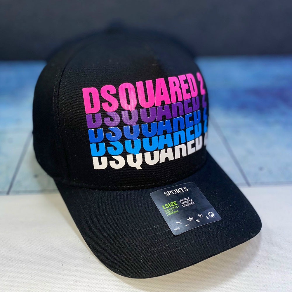 Mũ nón lưỡi trai in chữ phối màu cá tính - khóa đồng cao cấp