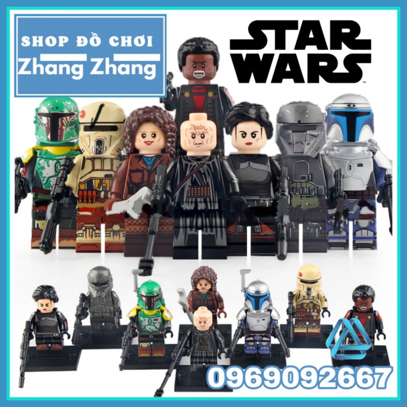Đồ chơi xếp hình Star Wars gồm Peli Motto - Fennec Shard - Boba Fett - Greef Karga - Jango Fett Minifigures WM6122
