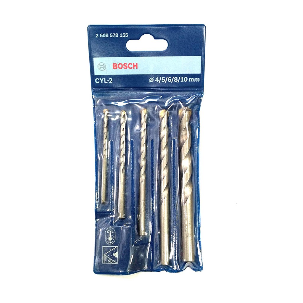 Bộ 5 Mũi khoan tường Bosch Concrete 4/5/6/8/10 2608578155 -MỚI