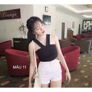 Áo 2 dây bản to cổ chữ V xinh xắn