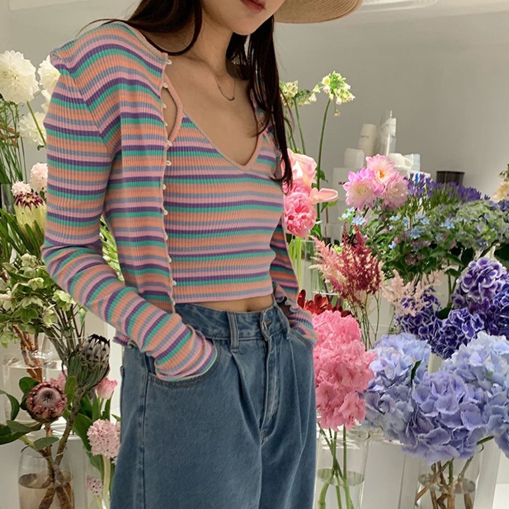 Set Áo Khoác Cardigan Tay Dài + Áo Hai Dây Dệt Kim Thời Trang