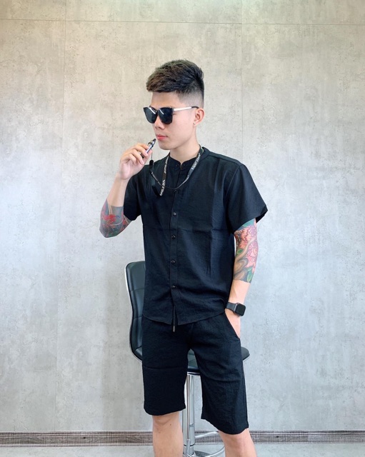 [Bộ Đũi Hot ] Bộ Đũi Nam ,Quần Áo Đũi Hot Combo 1 Áo Đũi Cổ Tàu Khuy Dọc + 1 Quần ,Chất Mát Mặc Nhẹ Như Không - atbshop