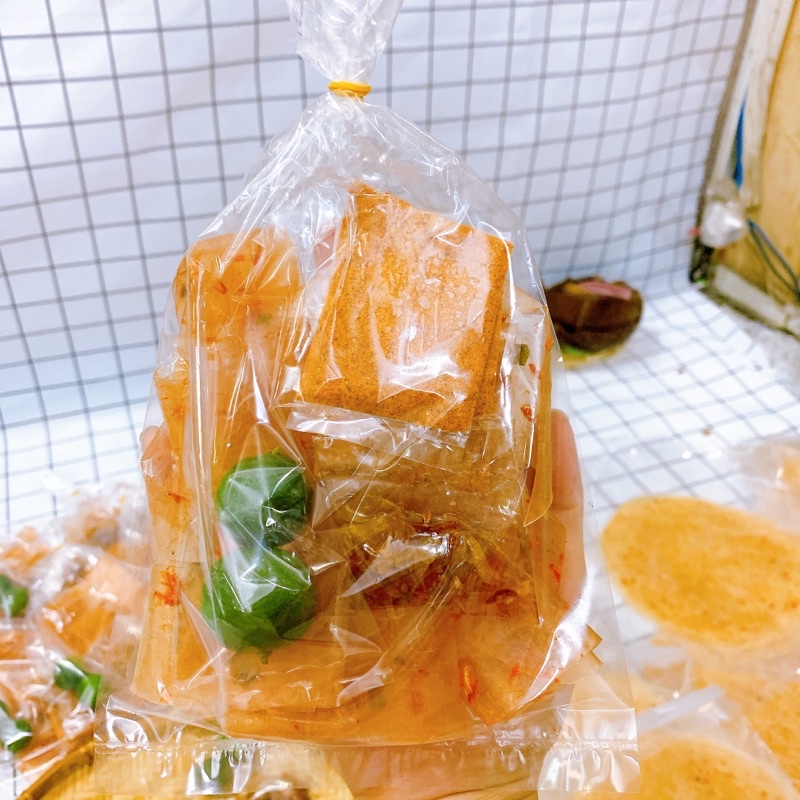 Bánh Tráng Dẻo Tôm Trộn Muối Tép Nhuyễn Tắc Hành Phi Thơm Dai Dai
