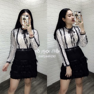 Chân váy lông vũ sang chảnh