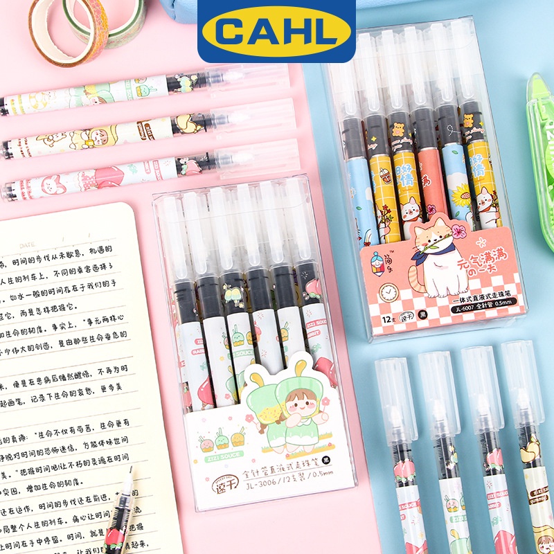 Set 12 Bút Ký Tên Màu Sắc Đơn Giản Cho Học Sinh/Văn Phòng