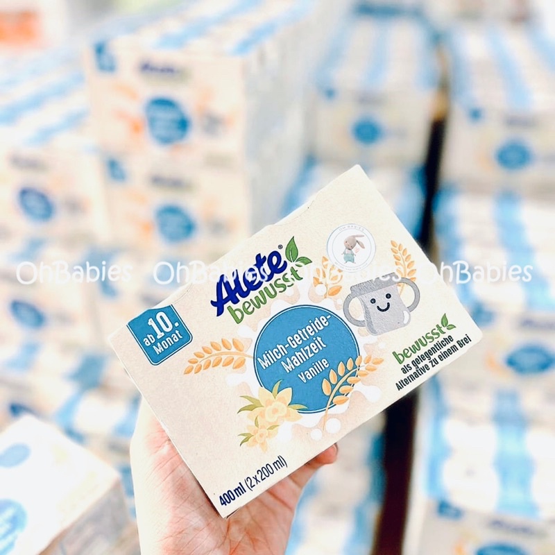 Sữa nước Alete Đức - cho bé từ 10m+ tăng cân 200ml - Hàng air date mới nhất