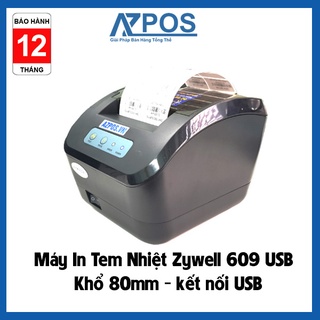 Máy in mã vạch tem nhãn zywell – zy609 usb