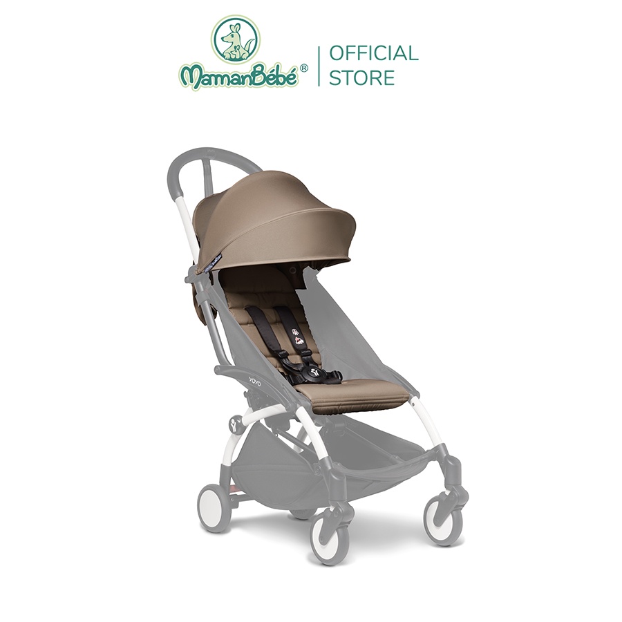 Bộ màn chụp và đệm xe đẩy BABYZEN YOYO 6+ Nâu Kaki