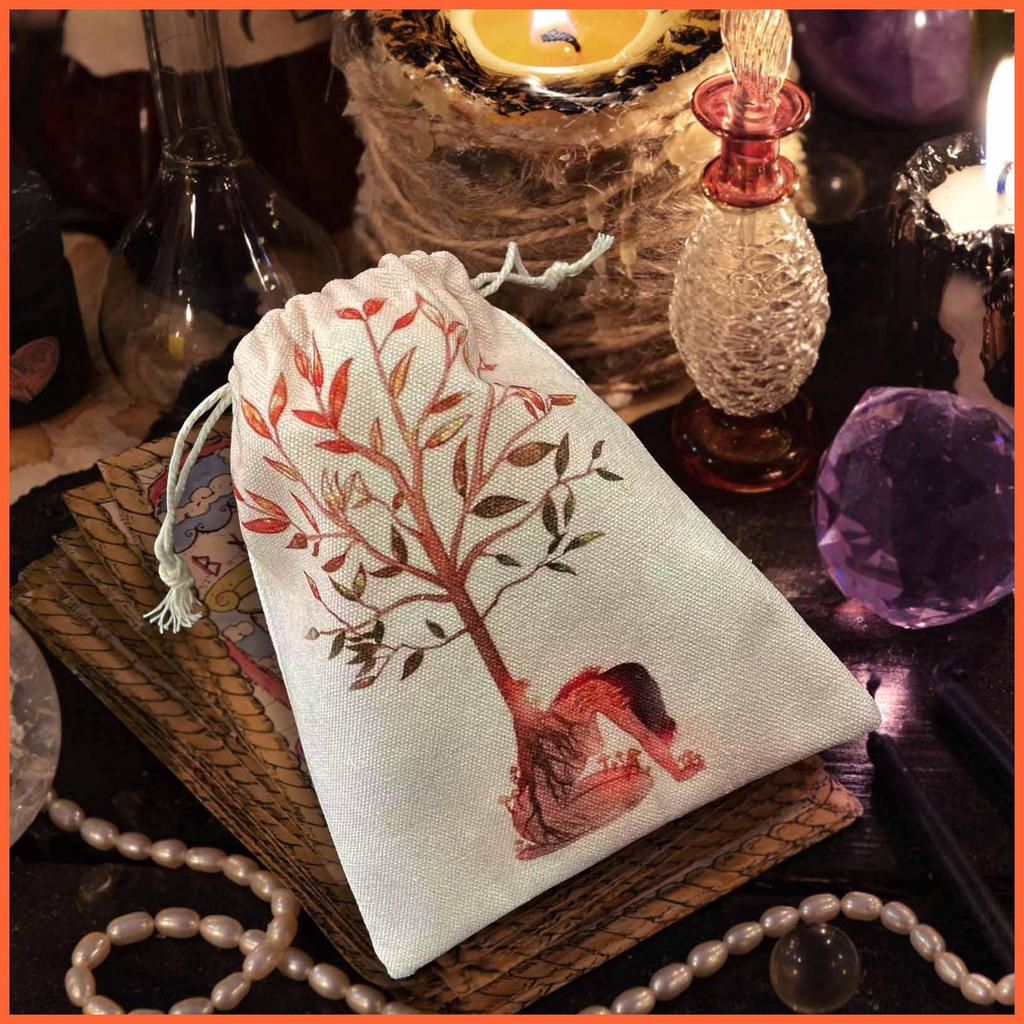Túi Dây Rút Đựng Thẻ Bài Tarot Bằng Vải Nhung Tiện Dụng