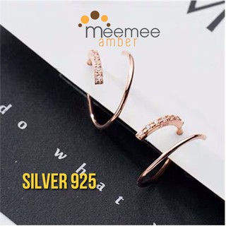 Khuyên nhỏ xinh cá tính bông tai bạc hoa tai bạc 925