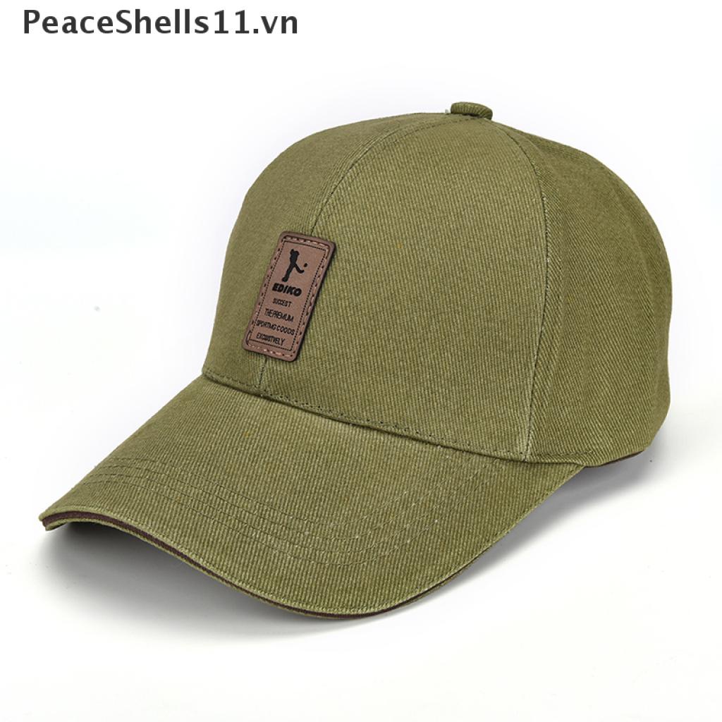 Mũ Lưỡi Trai Cotton Màu Trơn In Logo Peaceshots11] 2016