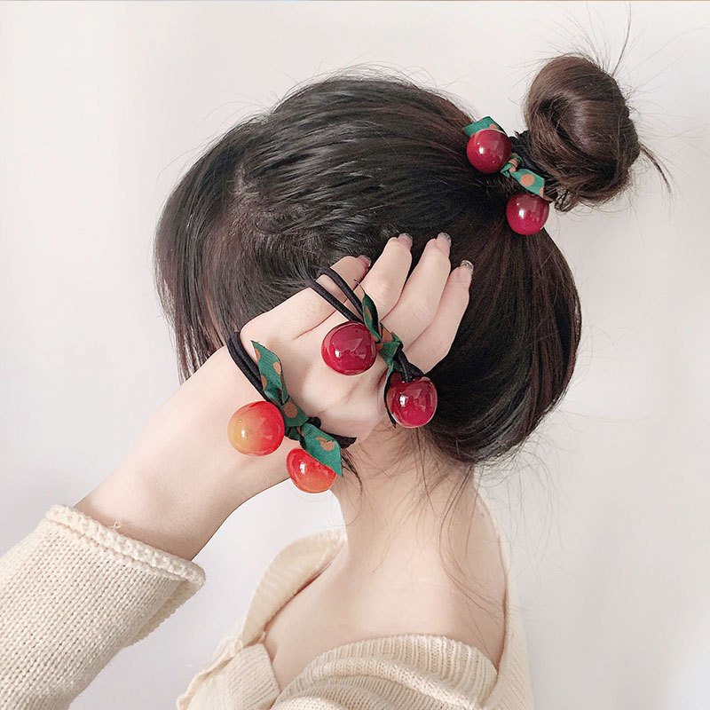 Dây cột tóc 2 quả cherry siêu xinh phiên bản Hàn Quốc D2C