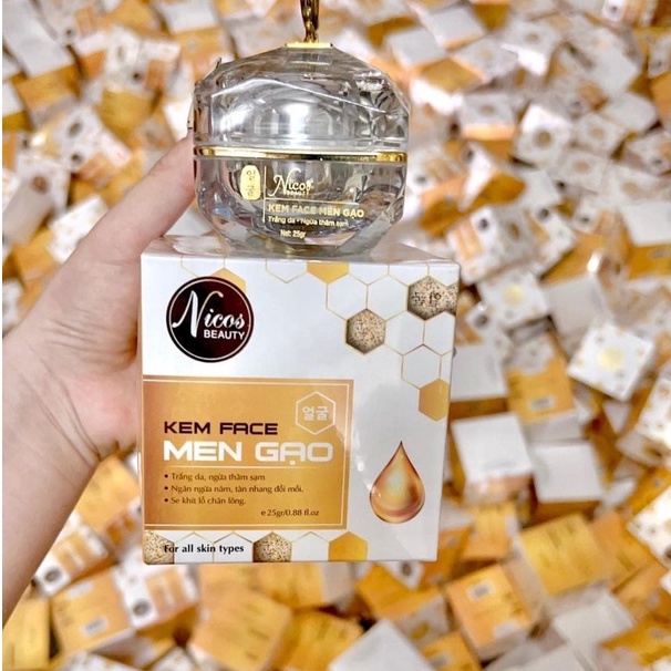 [Chính hãng] Kem face Men Gạo Nicos 25g