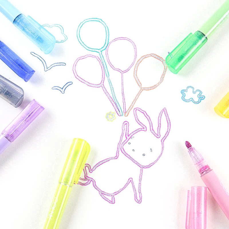 Bút marker trang trí sổ sách nhiều màu ngòi 2mm