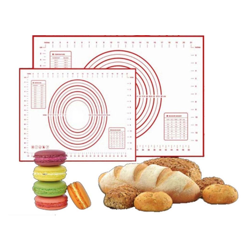 Thảm Silicone Nhào Bột Làm Bánh Không Dính Nhiều Màu Sắc