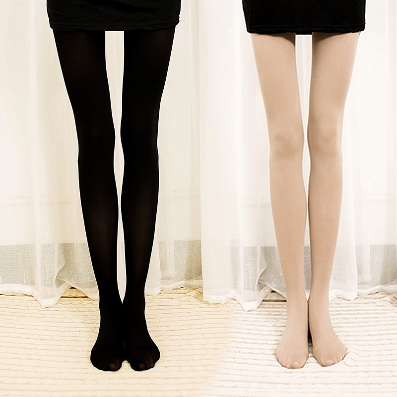 Sexy Imitation Skin Black Warm Tight Women Plus Size Thick Nylon Winter Elastic Pantyhose Girls Stockings Long Stretchy Hosiery