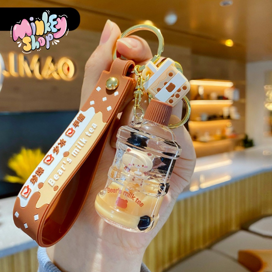 Móc Khóa Đẹp Hình Ly Trà Sữa Cute phụ kiện Túi Xách dễ thương -Minkey