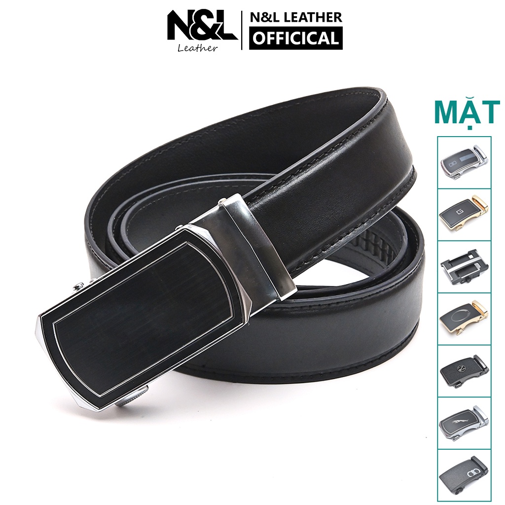 Thắt lưng nam da bò 3 lớp T102 khoá tự động nhiều mặt lựa chọn N&L leather bảo hành 12 tháng