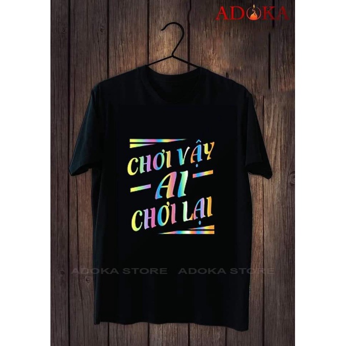 Áo thun tay ngắn in hình phản quang 7 màu cực chất, coton thoáng mát