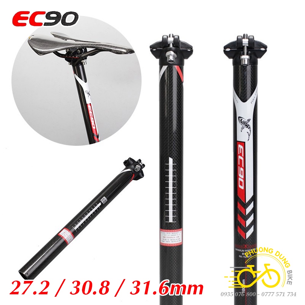 Cọc yên xe đạp Carbon EC90 27.2 / 30.8 / 31.6mm - MẪU 02