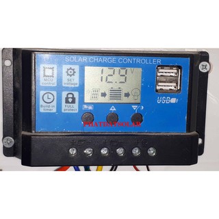 BỘ ĐIỀU KHIỂN SẠC PIN MẶT TRỜI PWM 30A LCD SẠC ĐƯỢC PIN LITHIUM VÀ ACQUY