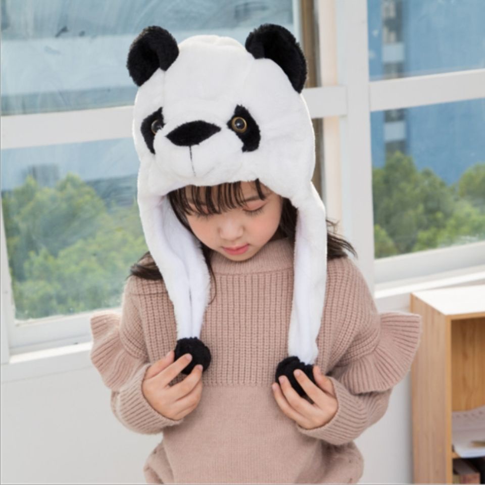 Nón Vành Có Tai Hình Chó Husky Dễ Thương Có Thể Chuyển Động