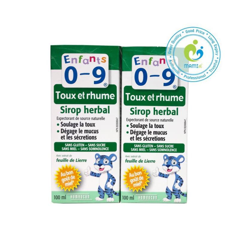 Siro lá thường xuân (100ml) giúp giảm đa triệu chứng cho bé từ 0-12 tuổi Kids 0-9 Herbal Cough & Cold Syrup, Canada