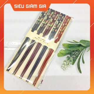Set 5 đôi đũa mẫu lá phong (Made in Japan)