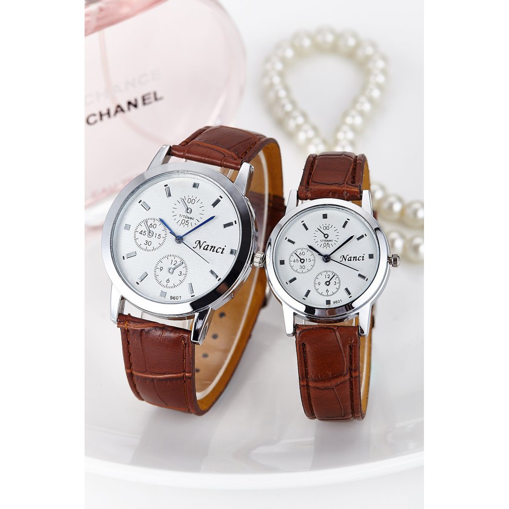Đồng hồ Unisex Nanci dây da thời trang SP210 (Nhiều màu)